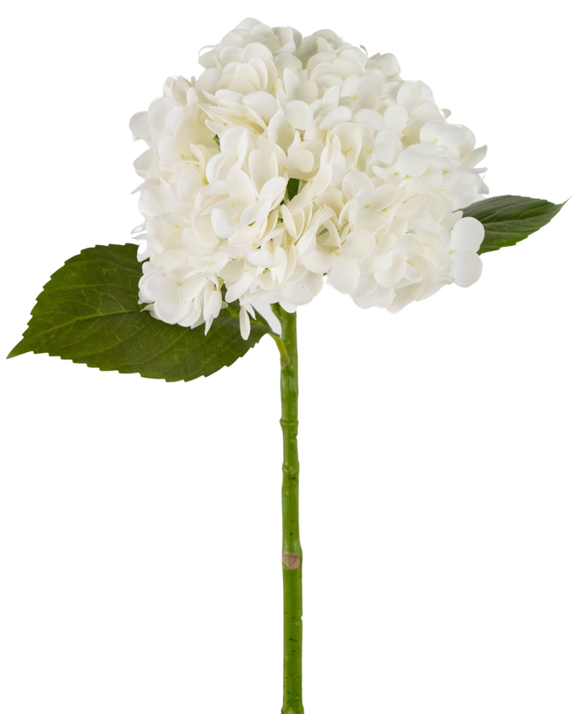 Hortensia artificiel "Annabelle" Real Touch blanc 55 cm