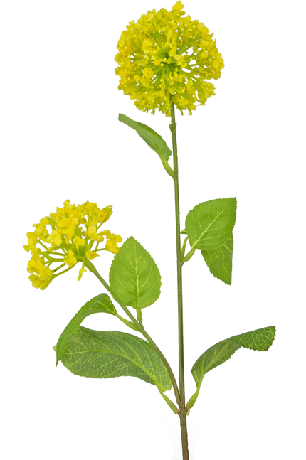 Fleur artificielle Snowball/Viburnum 70 cm jaune