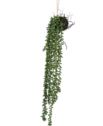 Plante artificielle suspendue Senecio ball 58 cm