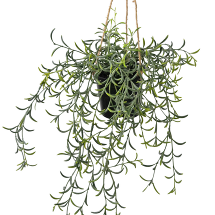 Plante suspendue artificielle Senecio avec pot 35 cm