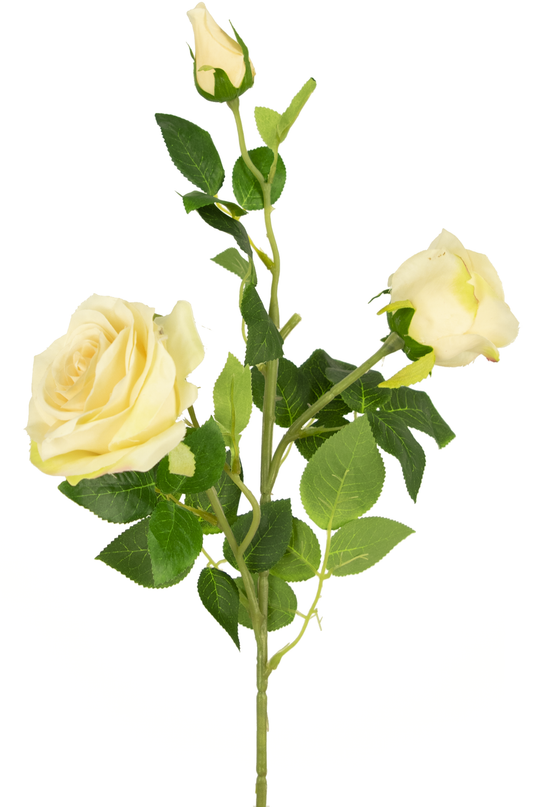 Rose artificielle Neo deluxe 68 cm beige