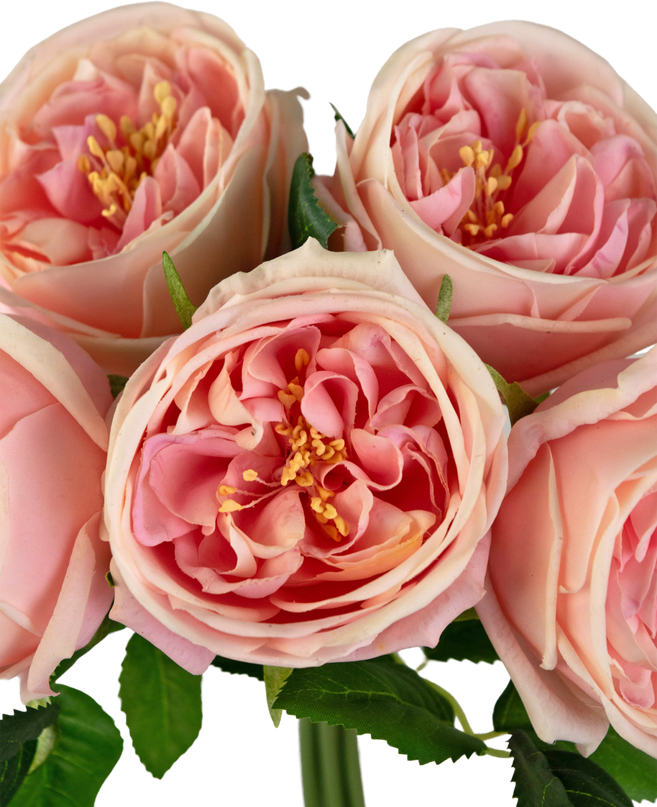 Bouquet de roses artificielles "Carmen" Real Touch rose 36cm