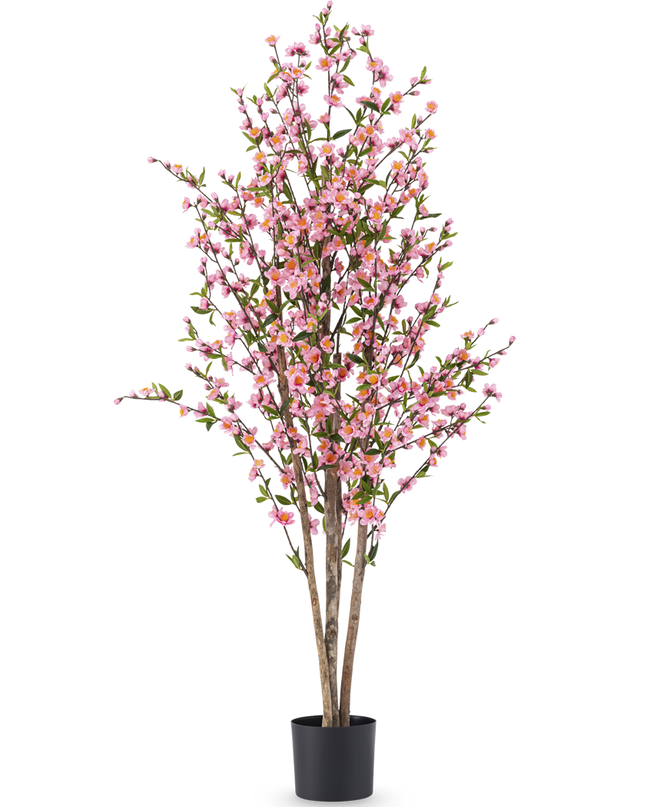 Plante artificielle de fleurs de cerisier 150 cm