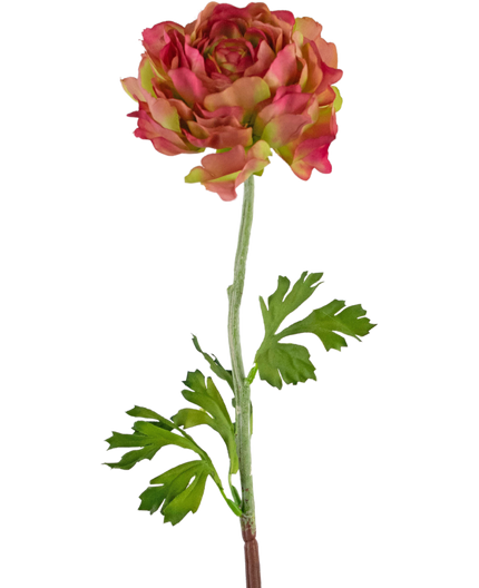 Fleur artificielle Ranunculus 51 cm rose/vert