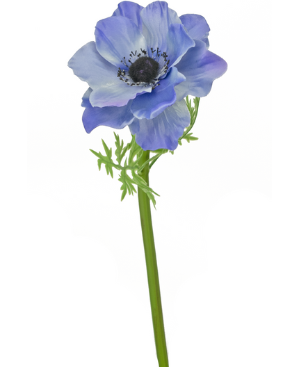 Fleur artificielle Anémone Deluxe bleu clair 43 cm