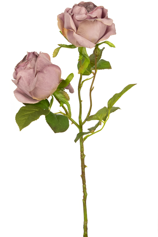 Rose artificielle Deluxe 55 cm violet