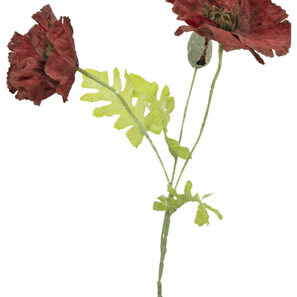 Fleur artificielle Coquelicot 73 cm bordeaux