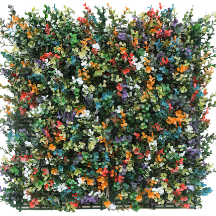 Mur végétal artificiel Buis multicolore 50x50 cm UV
