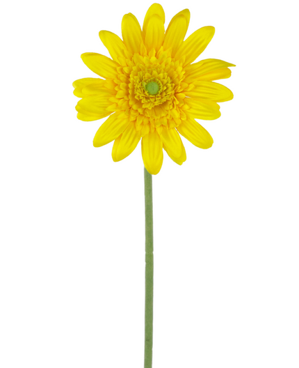 Gerbera artificiel 53 cm jaune