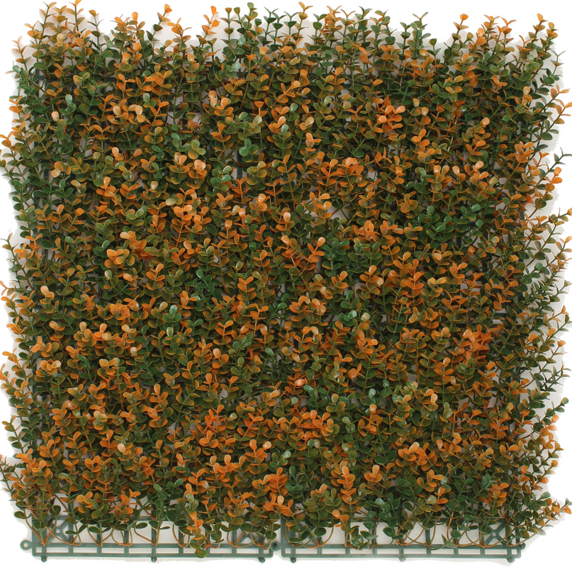 Mur végétal artificiel Buis orange 50x50 cm UV