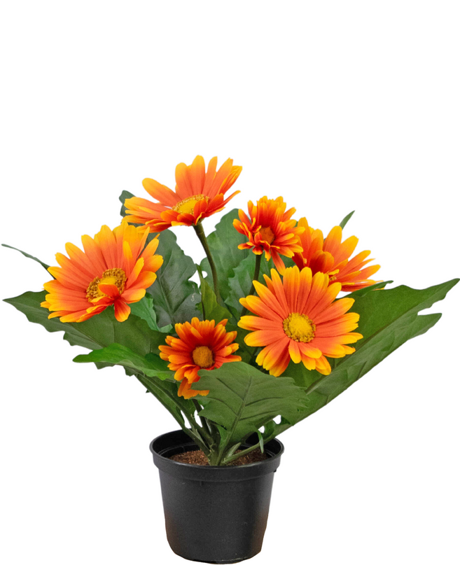 Plante artificielle Gerbera 28 cm orange