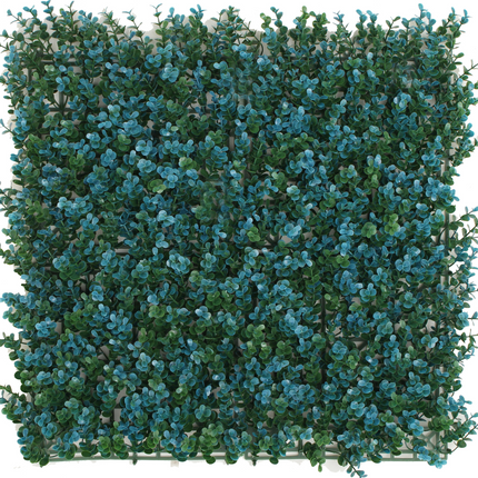 Mur végétal artificiel Buis bleu 50x50 cm UV