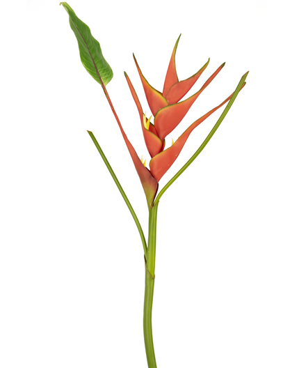 Fleur artificielle Heliconia 90 cm rouge