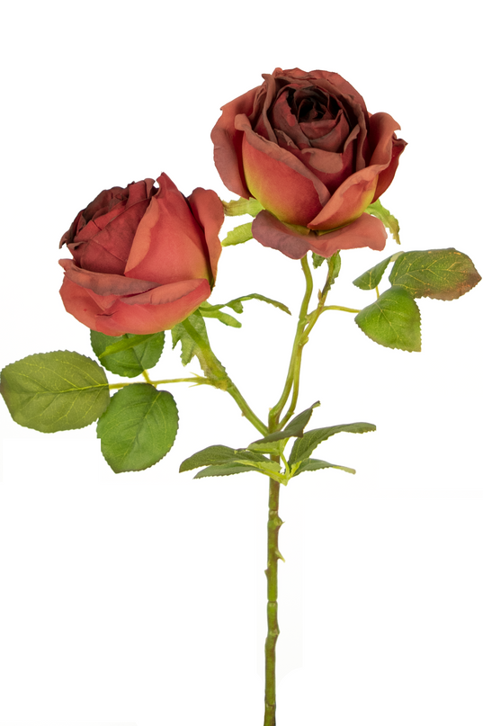 Rose artificielle Deluxe 55 cm rouge