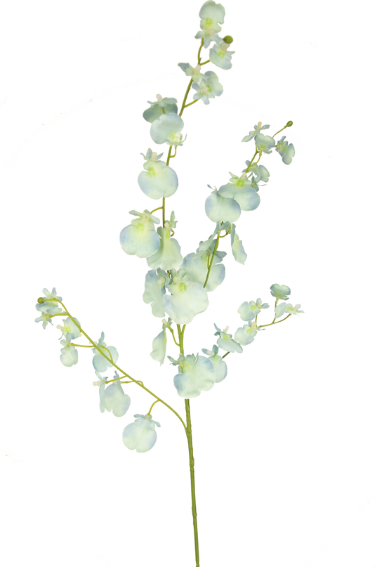 Branche artificielle Orchidée turquoise 80 cm