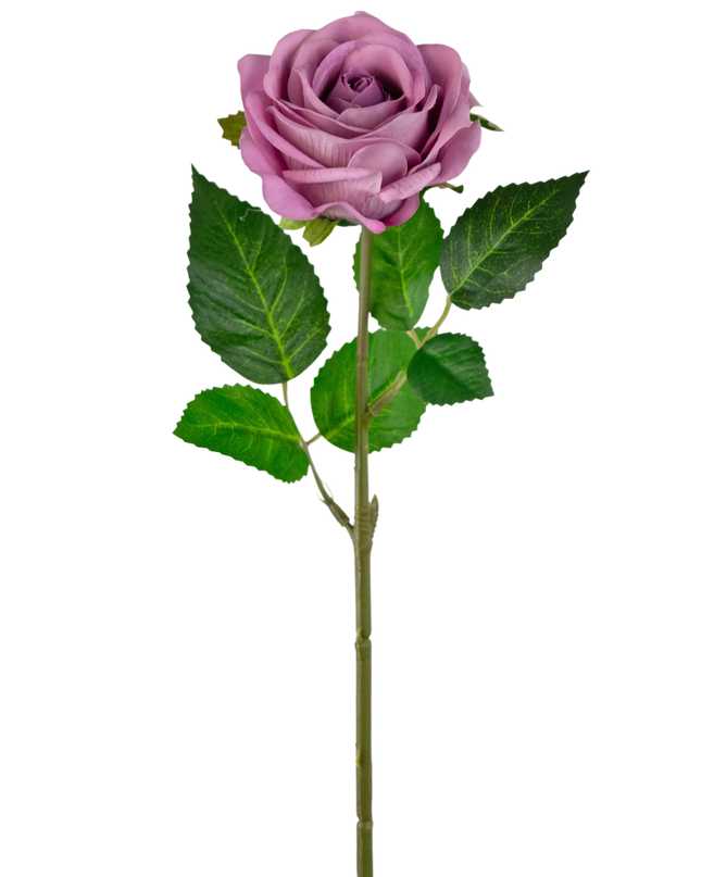 Rose artificielle "Emine" Real Touch Rose foncé 43cm