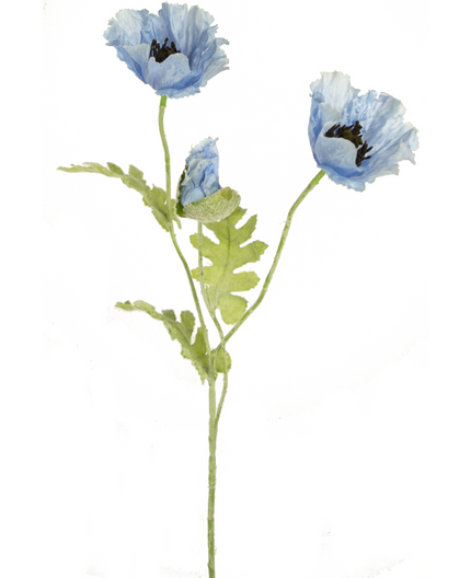 Fleur artificielle Coquelicot 73 cm bleu