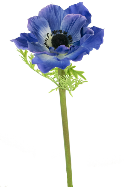 Fleur artificielle Anémone Deluxe bleu 43 cm