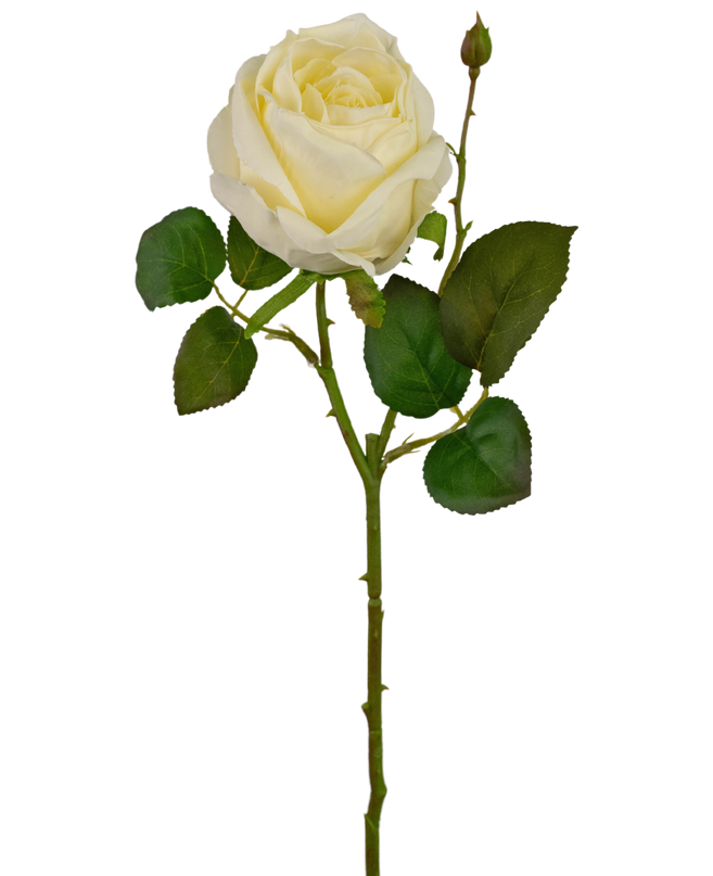 Rose artificielle Deluxe 45 cm blanc