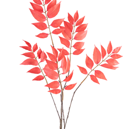 Branche de fougère artificielle rouge 78 cm