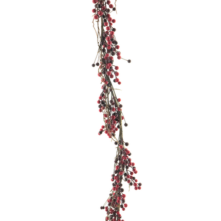 Plante suspendue artificielle baies mixtes 183 cm rouge