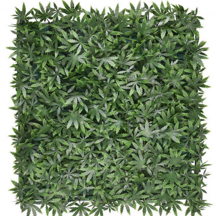 Haie artificielle tapis érable japonais vert 50x50cm UV