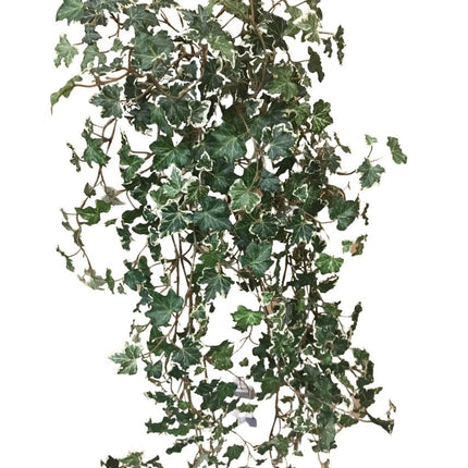 Lierre artificiel Deluxe Vert riche-Blanc 90 cm