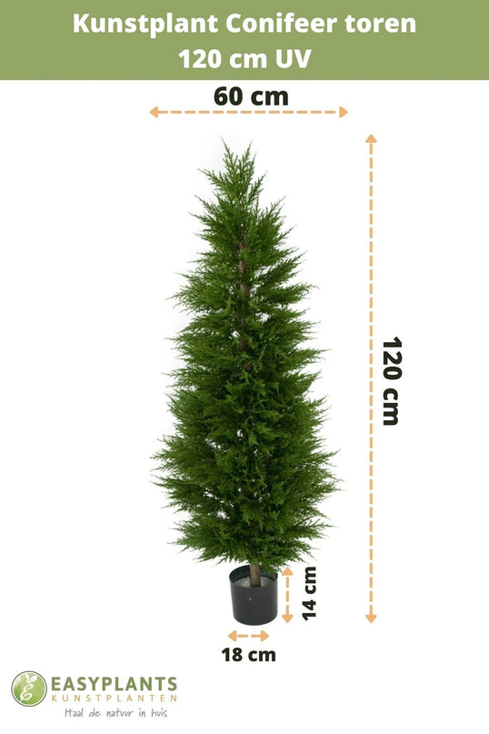 Plante artificielle Conifer tower 120 cm UV