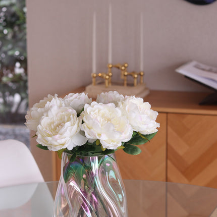 Bouquet artificiel Peony blanc 39 cm