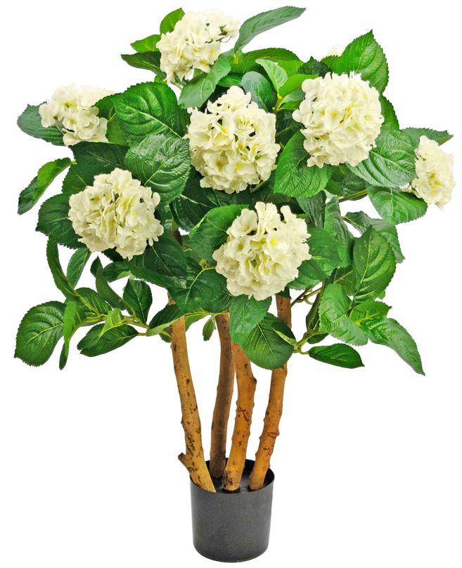 Hortensia artificiel blanc 85 cm