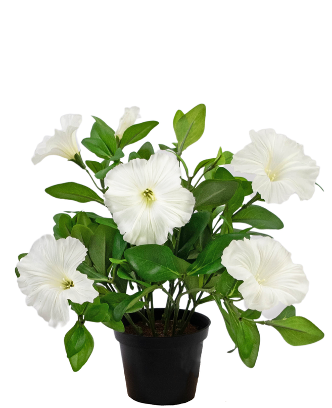 Plante artificielle de pétunia 25 cm blanc