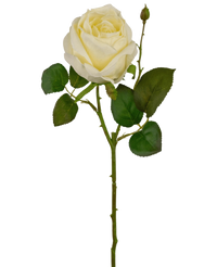 Rose artificielle Deluxe 45 cm blanc