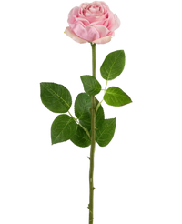 Rose artificiel  Real Touch 56 cm rose clair
