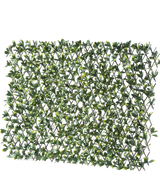 De Kunsthaag Prunus Uitschuifbaar 200x100 cm is een rechthoekig paneel van kunstgroene bladeren op een kunststof rooster, dat zorgt voor een weelderige, dichte uitstraling van je ruimte.