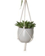 Corde à suspendre Macramé Double Basic Noeud Blanc Ø10 x H120 cm