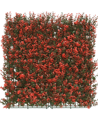 Mur végétal artificiel Buis rouge 50x50 cm UV