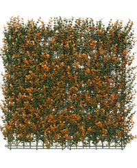 Mur végétal artificiel Buis orange 50x50 cm UV