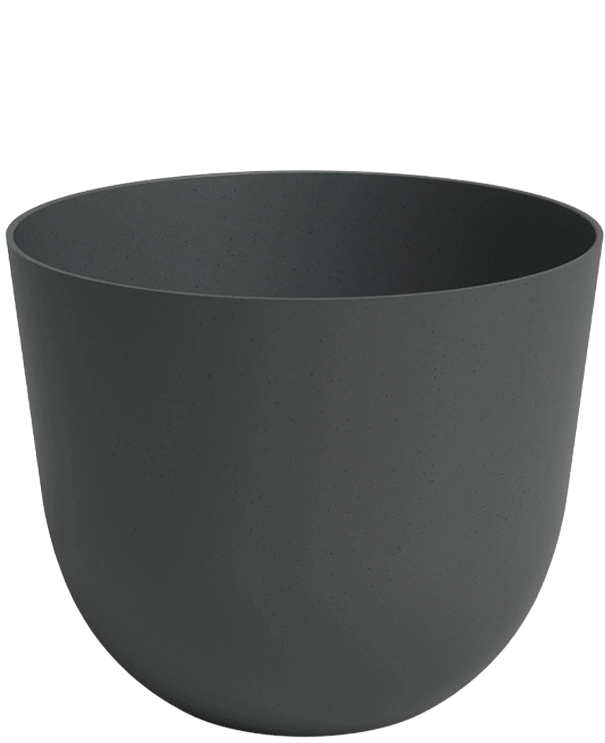 La Jardinière Havanna Ø40cm x H33cm est un bol rond uni, gris foncé mat, aux parois lisses et sans décors visibles, sur fond blanc.