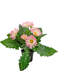 Plante artificielle Gerbera 28 cm rose