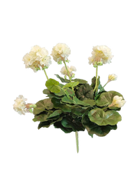 Géranium artificiel 40 cm blanc