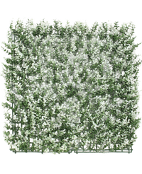 Mur végétal artificiel Buis blanc 50x50 cm UV
