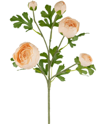 Branche artificielle de renoncules x5 Real Touch rose 62 cm